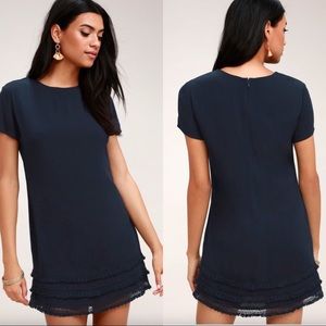 LuLu’s Buenos Aires Navy Blue Shift Dress